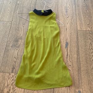 Size 0 LAMB Green Top with Blue Collar